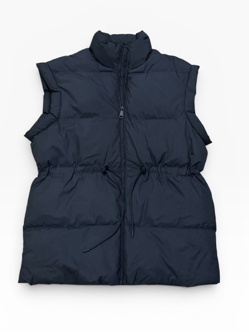 Express Black Puffer Vest Cinched Adjustable Waist Medium